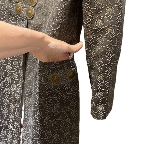 Y2K Vintage THE PEOPLE HAVE SPOKEN Steampunk Brocade Waistcoat Coat 90s Y2K S - Picture 10 of 16